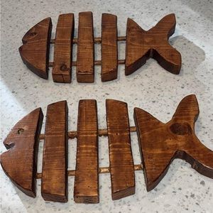 Decorative wood fish